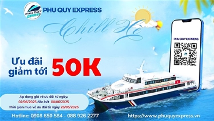 Ưu đãi đặc biệt tàu Phú Quý Express giảm 50k/vé tuyến Sài Gòn - Côn Đảo