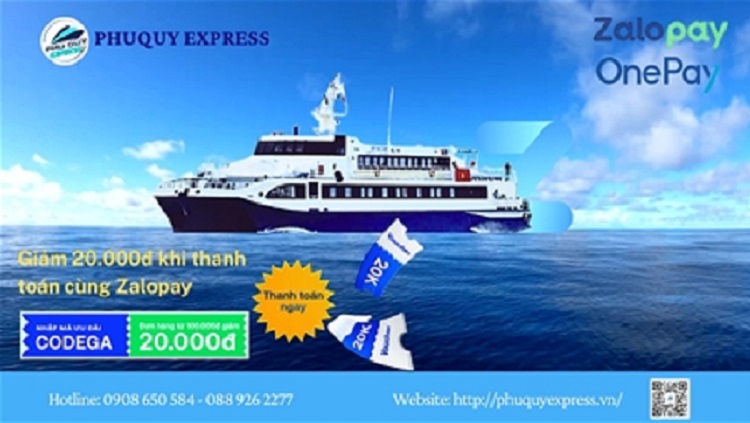 Ưu đãi khi đặt vé tàu Phú Quý Express thanh toán qua Zalopay